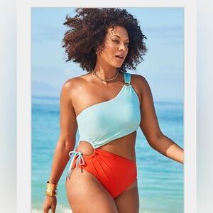 GabiFresh Cup Sized One Shoulder One Piece Swimsuit size 18